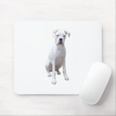 BOXER - Witte pup.png Muismat (Met muis)