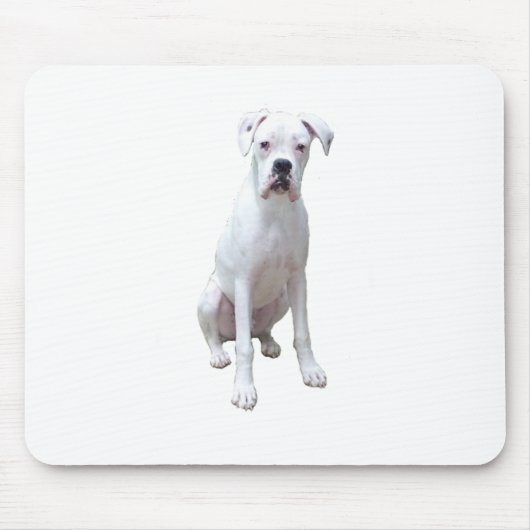 BOXER - Witte pup.png Muismat (Voorkant)