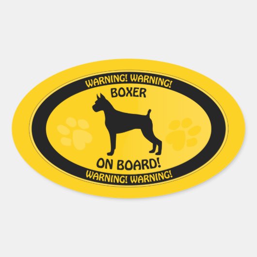 Boxer Xing Ovale Sticker (Voorkant)