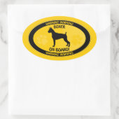 Boxer Xing Ovale Sticker (Tas)