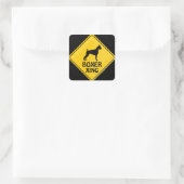 Boxer Xing Vierkante Sticker (Tas)