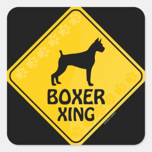 Boxer Xing Vierkante Sticker