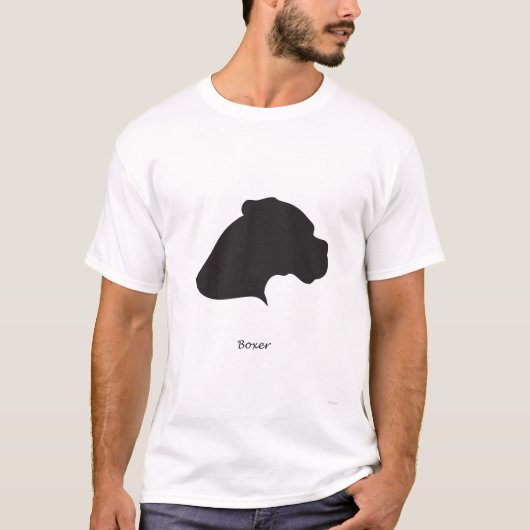 Boxer - zwart Silhouette T-shirt (Voorkant)