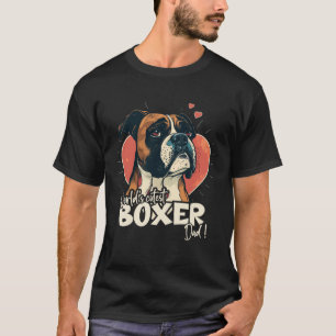 Boxerdog met hartdecoratie Leukste Boxerdad T-shirt