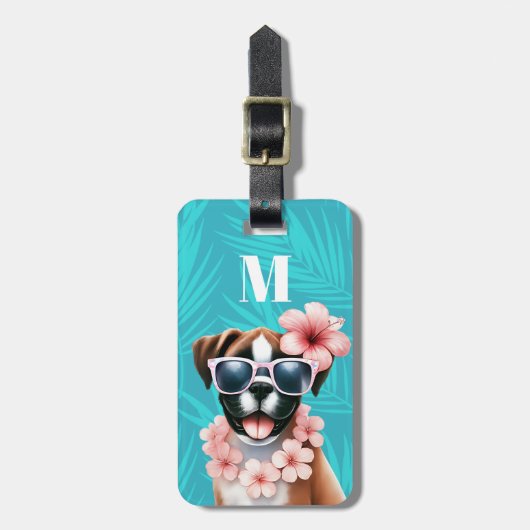Boxerhond Bagage Labels (Voorkant verticaal)