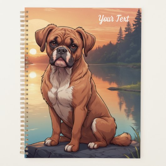 Boxerhond bij het meer planner (Voorkant)