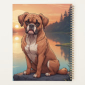 Boxerhond bij het meer planner (Achterkant)