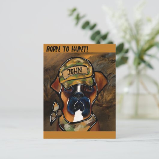 Boxerhond Briefkaart (Staand voorkant)
