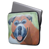 Boxerhond Elektronische Zak Laptop Sleeve (Voorkant Links)