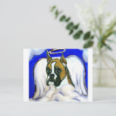 Boxerhond engel briefkaart (Staand voorkant)