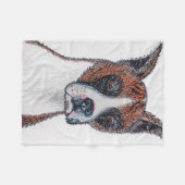 Boxerhond fleece deken  (Voorkant (Horizontaal))