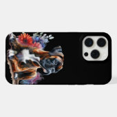 Boxerhond in bloei Boxer & Bloesems iPhone Hoesje (Achterkant horizontaal)