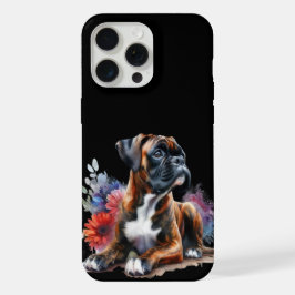 Boxerhond in bloei Boxer & Bloesems iPhone 15 Pro Max Case
