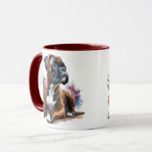 Boxerhond in bloei mok (Voorkant links)