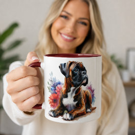 Boxerhond in bloei mok