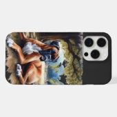 Boxerhond in de schaduw Aquarel Kunst iPhone Hoesje (Achterkant horizontaal)