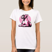 Boxerhond in Roze T-shirt (Voorkant)