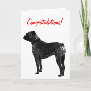 Boxerhond kaart ontwerp   Gefeliciteerd!