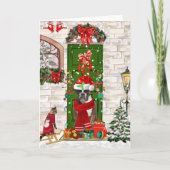Boxerhond Kerstmis  Kaart (Voorkant)