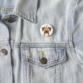 Boxerhond knopspeld, Boxerhond Speld, Boxerliefheb Ronde Button 3,2 Cm (In situ)