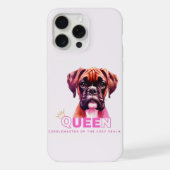 Boxerhond: Koningin Knuffelmeester iPhone Hoesje (Achterkant)