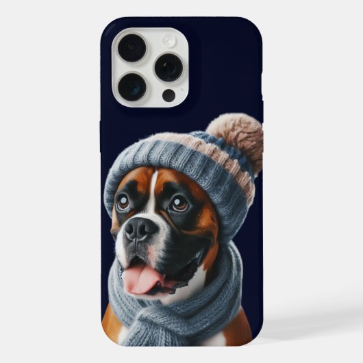 Boxerhond Koude neuzen, warme knuffels iPhone Hoesje (Achterkant)