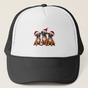 Boxerhond Lelijke Trui Kerst Licht Kerstmis Pyjama Trucker Pet