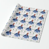Boxerhond met kersttrui Festive Cadeaupapier (Uitgerold)
