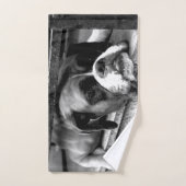 Boxerhond op vensterbank BTCNM Bad Handdoek (Handdoek)