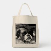 Boxerhond op vensterbank GTCNA Tote Bag (Achterkant)