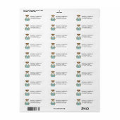 Boxerhond Retouradreslabels Etiket (Full Sheet)