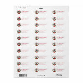 Boxerhond Retouradreslabels Etiket (Full Sheet)