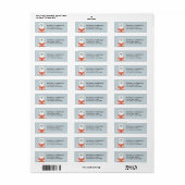 Boxerhond Retouradreslabels Etiket (Full Sheet)