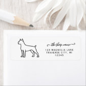 Boxerhond retouradreslabels etiket (Insitu)