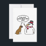 Boxerhond Sneeuwman Kerstmis Kaart<br><div class="desc">Dit Boxerhond Sneeuwman Kerstmis ontwerp is een geweldig cadeau voor een Boxerhond eigenaar. Het bevat een illustratie van een Boxer hond.</div>