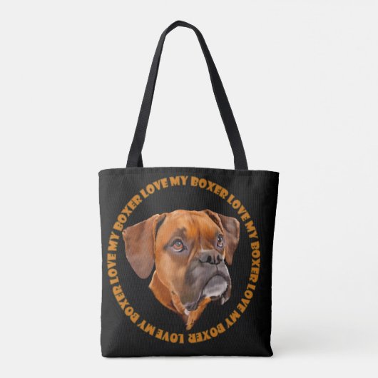 Boxerhond Tote Bag (Achterkant)