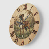 Boxerhond Wandklok - Speelse Huisdier Decoratie  (Hoek)
