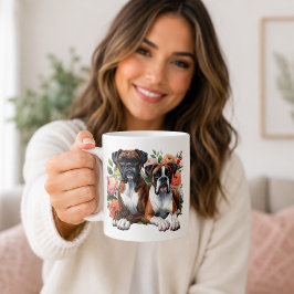 Boxerhonden En Bloemen Koffiemok