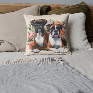 Boxerhonden en bloemige genoegens kussen