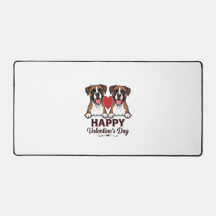Boxerhonden Fijne Valentijnsdag Vintage Bureaumat