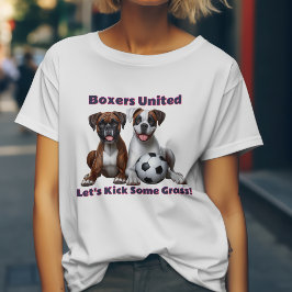 Boxerhonden Verenigd Laten we wat Gras Kicken  T-shirt