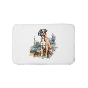 BoxerLoveArt Levendige Waterverf Schilderij van Lo Badmat