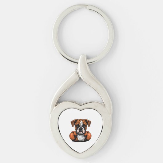 BoxerLoveK9's Designer Art Sleutelhanger (Voorkant)