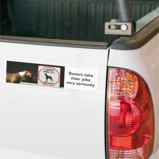 Boxers Dont Dial 911 Bumpersticker (Op Truck)