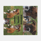 BOXERS HAVE SPIRIT COLLAGE fleeceoverpull Fleece Deken (Voorkant (Horizontaal))