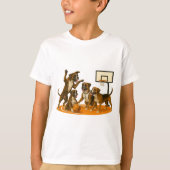 Boxers playing basketball t-shirt (Voorkant)