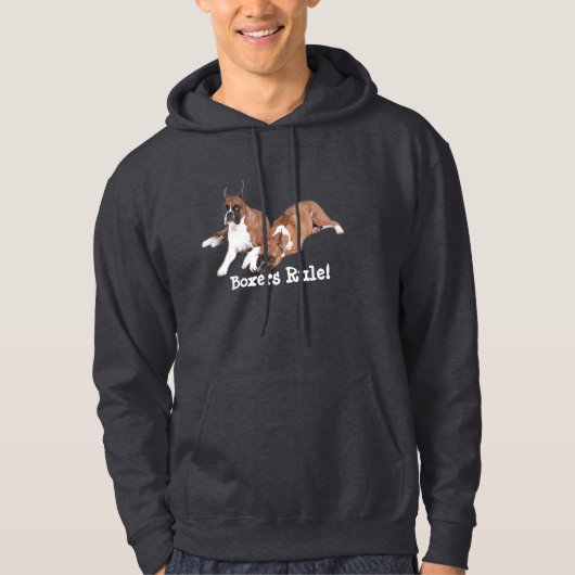 Boxers Rule Unisex Hooded Sweatshirt (Voorkant)