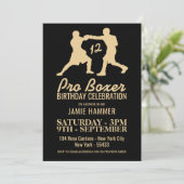 Boxers Silhouette verjaardagsfeestje Kaart (Staand voorkant)