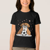 Boxers with soccer ball for Valentine's Day Tri-Blend Shirt (Voorkant)