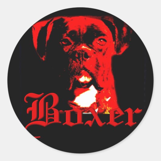Boxershond sticker (Voorkant)